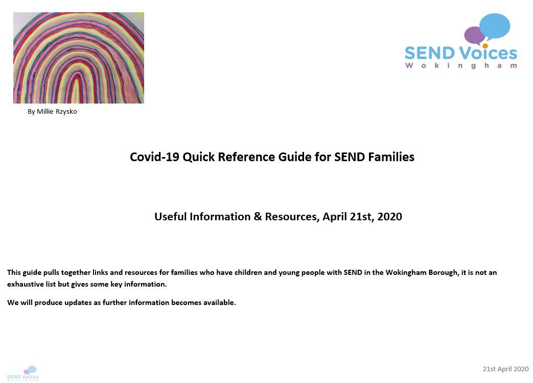 Covid 19 Quick Reference Guide for SEND Families